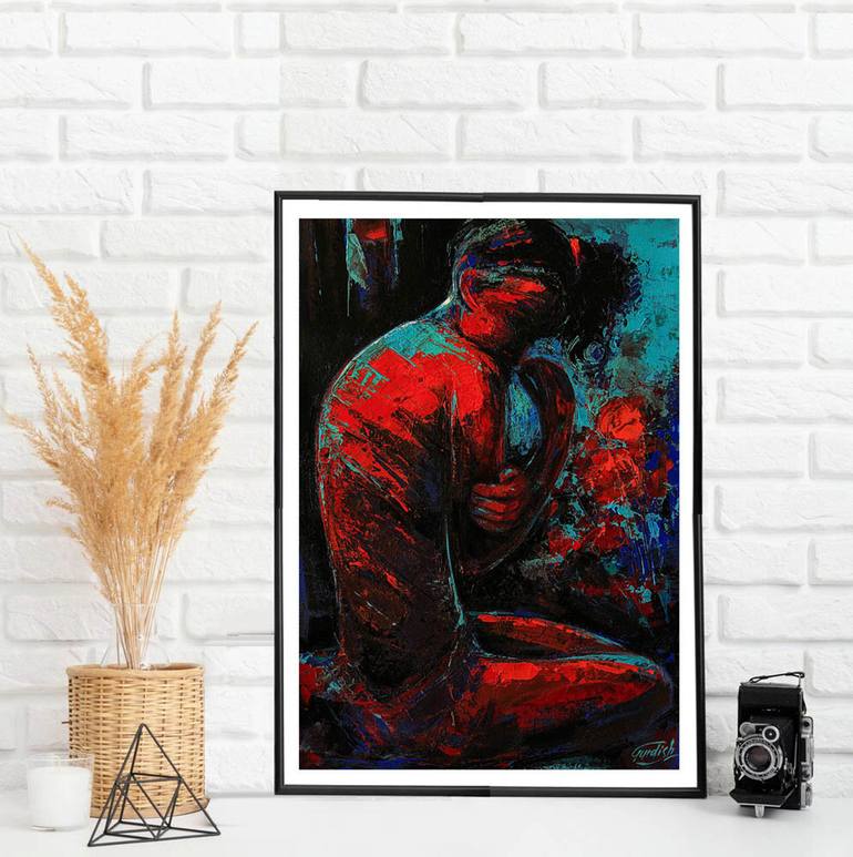 Original Figurative Nude Painting by Artist Gurdish Pannu