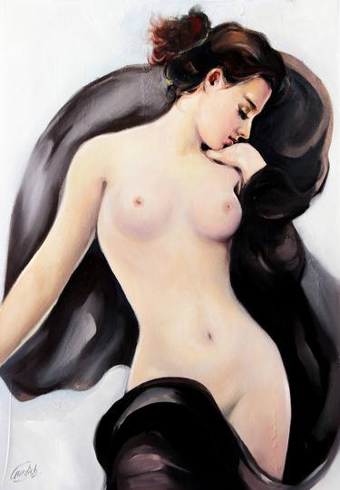 Print of Realism Nude Paintings by Artist Gurdish Pannu