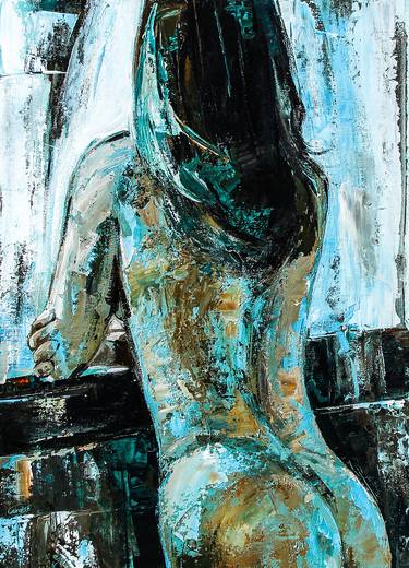 Original Abstract Nude Paintings by Artist Gurdish Pannu