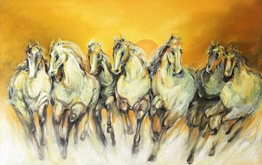 Print of Realism Horse Paintings by Artist Gurdish Pannu