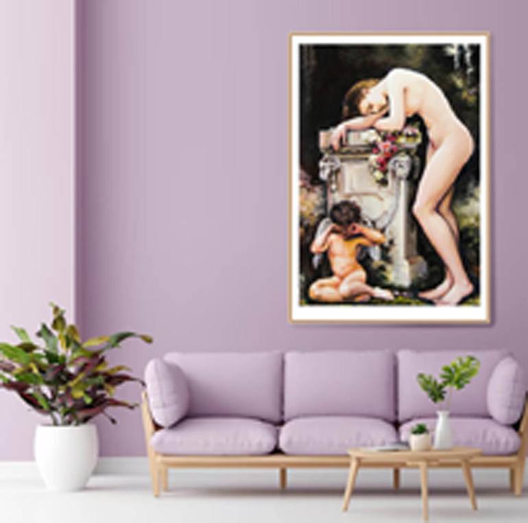 Original Figurative Nude Painting by Artist Gurdish Pannu