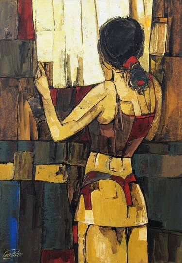 Original Expressionism Women Paintings by Artist Gurdish Pannu
