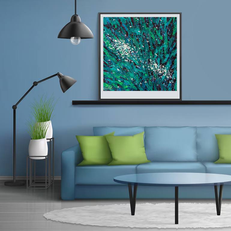 Original Abstract Expressionism Floral Painting by Artist Gurdish Pannu