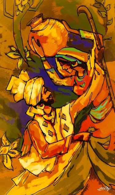 Original Abstract Culture Paintings by Artist Gurdish Pannu