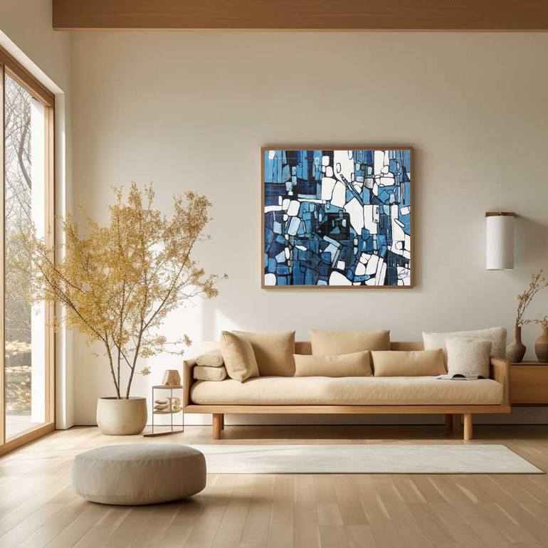 Original Abstract Expressionism Abstract Painting by Artist Gurdish Pannu
