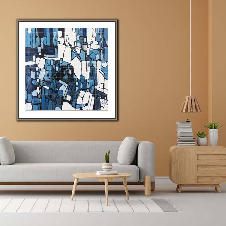 Original Abstract Expressionism Abstract Painting by Artist Gurdish Pannu