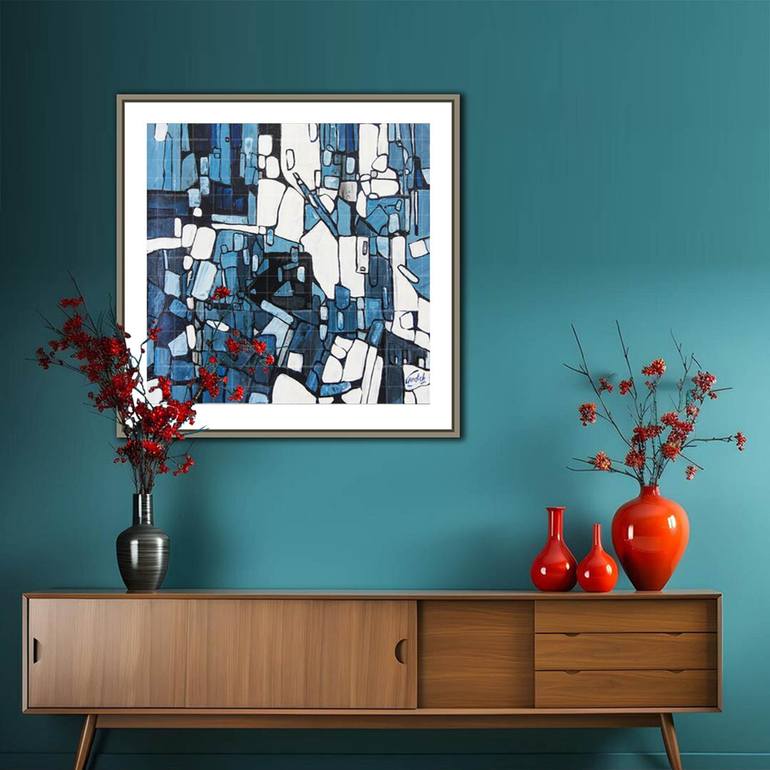 Original Abstract Expressionism Abstract Painting by Artist Gurdish Pannu