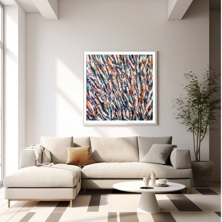 Original Abstract Nature Painting by Artist Gurdish Pannu