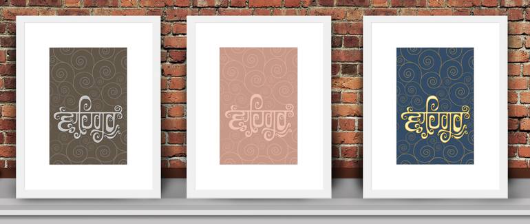 Original Abstract Religion Digital by Artist Gurdish Pannu