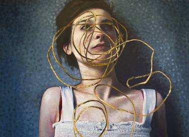 Original Surrealism Portrait Paintings by Rosie Galloway-Smith