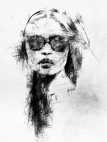 Print of Abstract Portrait Mixed Media by Giuseppina Irene Groccia - GiGro