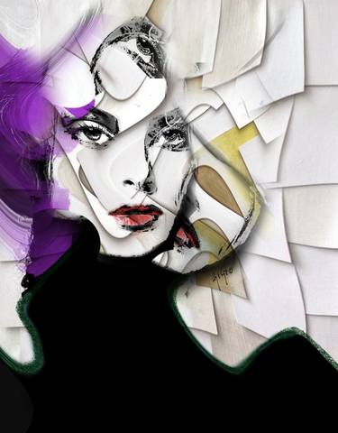 Original Abstract Women Mixed Media by Giuseppina Irene Groccia - Gigro