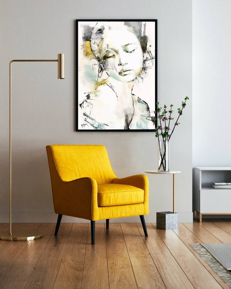 Original Abstract Women Mixed Media by Giuseppina Irene Groccia - Gigro