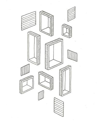 Print of Abstract Architecture Drawings by Arno van Praet