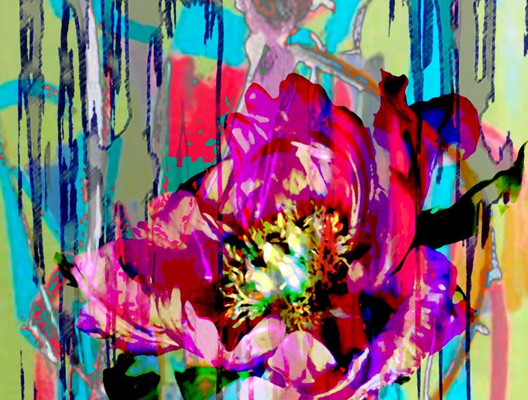 Original Abstract Floral Digital by Alex Solodov