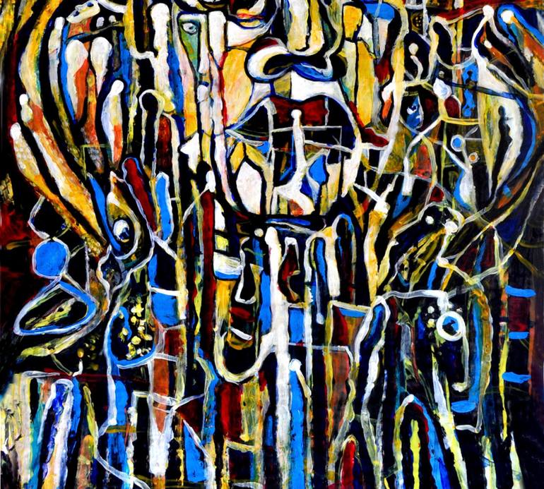 Original Abstract Expressionism Abstract Painting by Alex Solodov