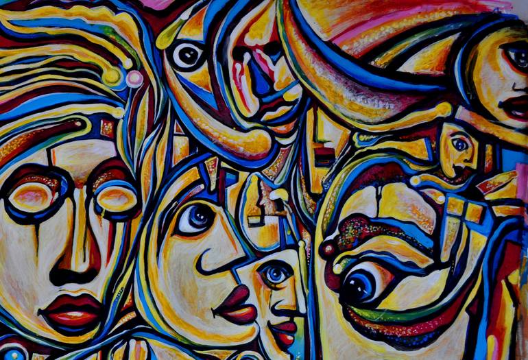 Original Abstract Expressionism Abstract Painting by Alex Solodov