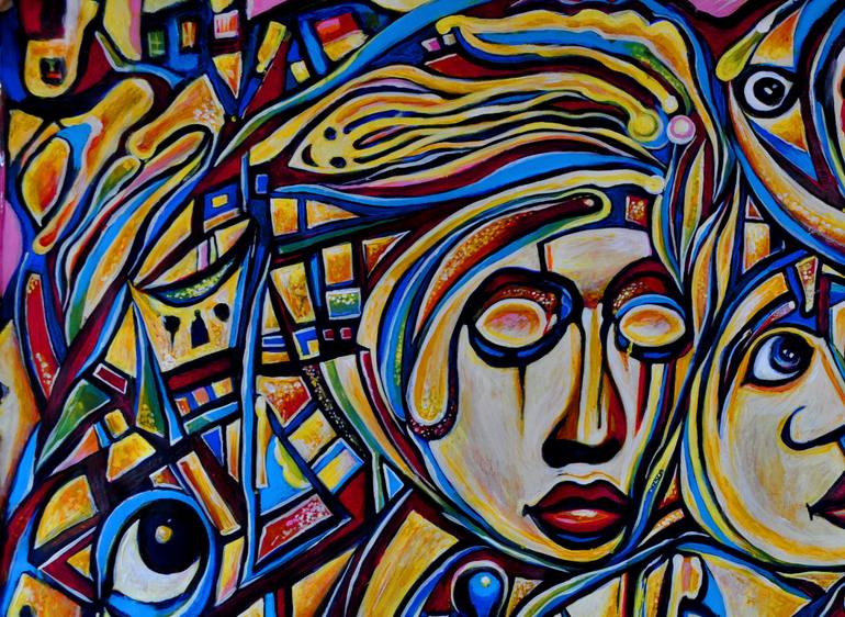 Original Abstract Expressionism Abstract Painting by Alex Solodov