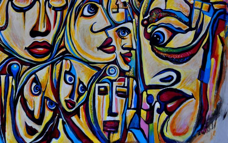 Original Abstract Expressionism Abstract Painting by Alex Solodov