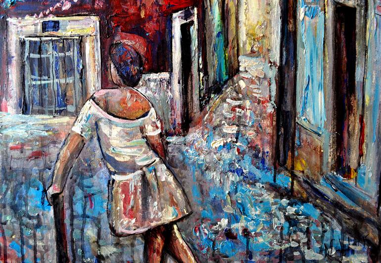 Original Expressionism Architecture Painting by Alex Solodov