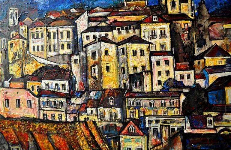 Original Expressionism Architecture Painting by Alex Solodov