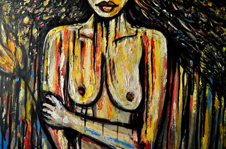 Original Conceptual Erotic Painting by Alex Solodov