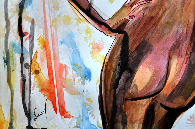 Original Abstract Erotic Painting by Alex Solodov