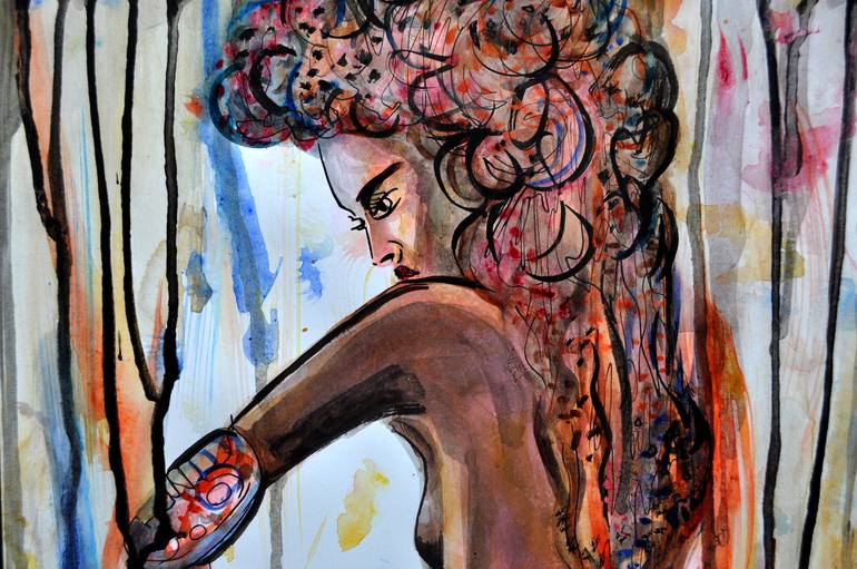 Original Abstract Erotic Painting by Alex Solodov