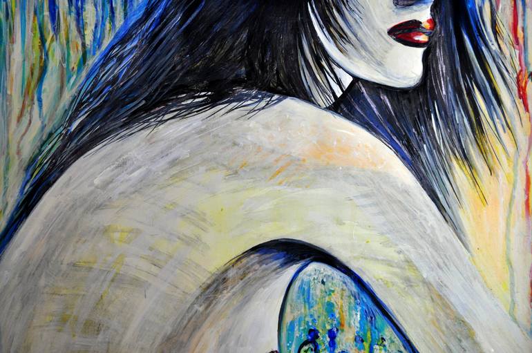 Original Expressionism Erotic Painting by Alex Solodov
