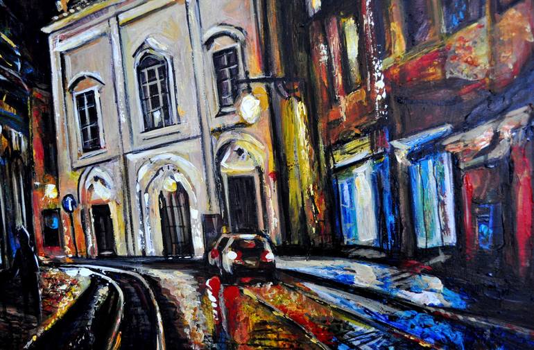 Original Expressionism Architecture Painting by Alex Solodov