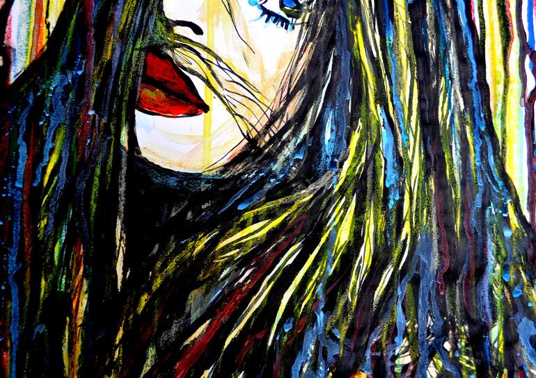 Original Expressionism Portrait Painting by Alex Solodov