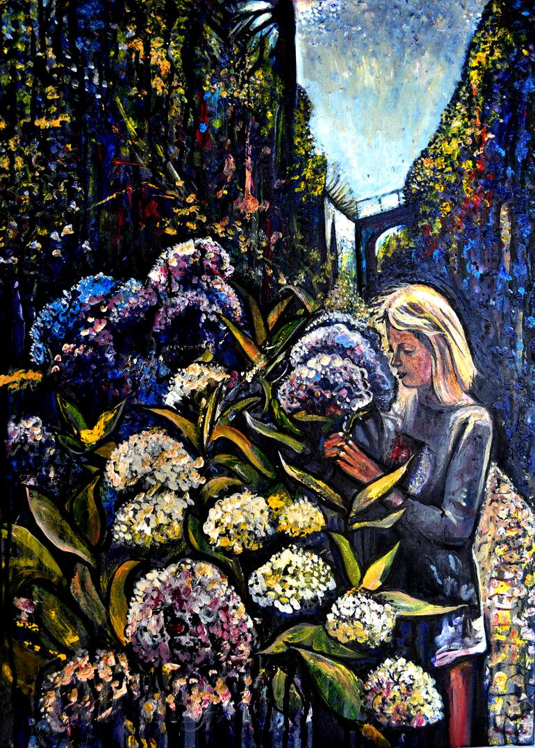 Print of Figurative Garden Paintings by Alex Solodov
