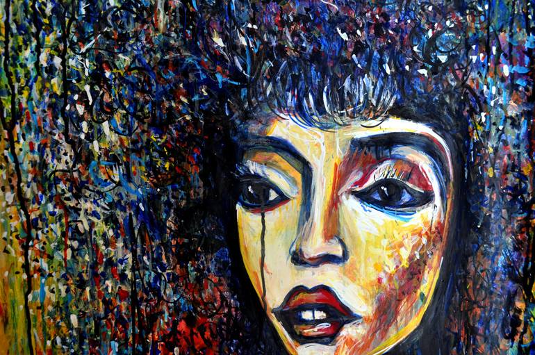 Original Expressionism People Painting by Alex Solodov