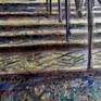 Watercolor ink painting inspired by unique atmosphere and vintage style of Lisbon city stairs. Probably no other city which has as many stairs as Lisbon. Every one can easily understand that it's a mix of European and Arabic architecture in Lisbon. Also 70-e vintage style cafes, restaurants and amazing graffiti on the street walls.