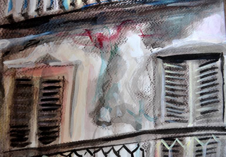 Original Documentary Architecture Painting by Alex Solodov