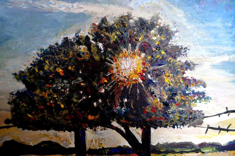 Original Expressionism Landscape Painting by Alex Solodov