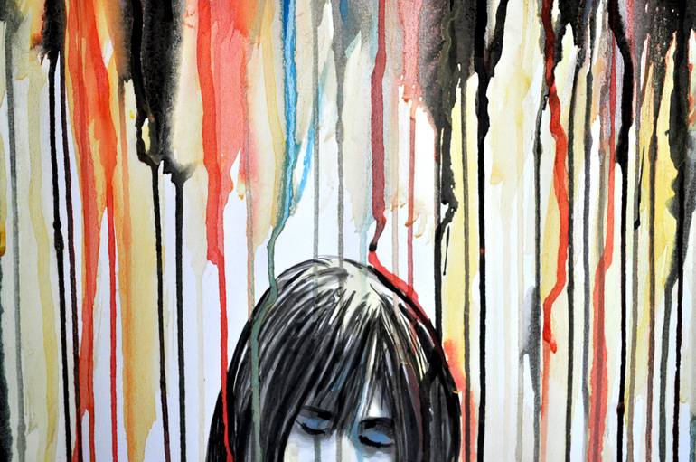 Original Expressionism People Painting by Alex Solodov