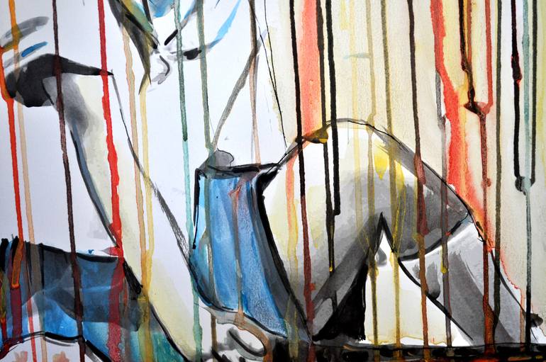 Original Expressionism People Painting by Alex Solodov