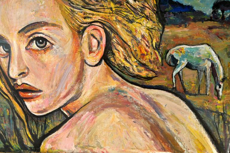 Original Expressionism People Painting by Alex Solodov