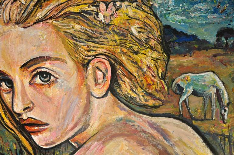 Original Expressionism People Painting by Alex Solodov