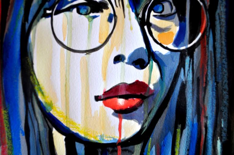 Original Expressionism Pop Culture/Celebrity Painting by Alex Solodov
