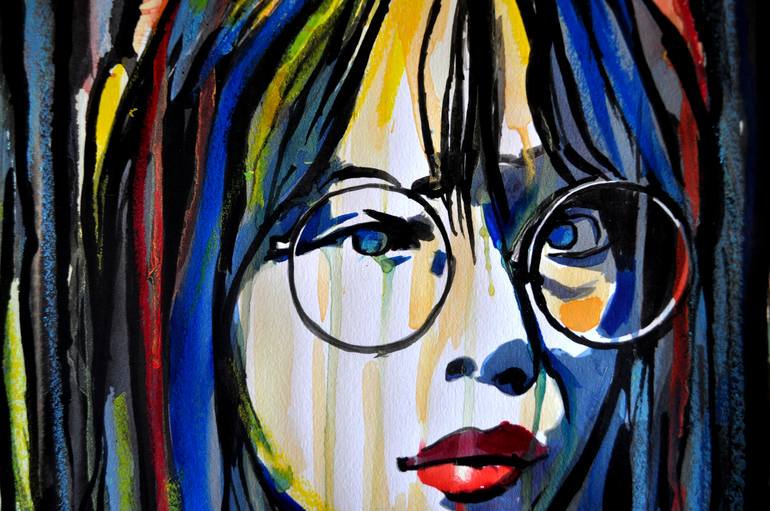 Original Expressionism Pop Culture/Celebrity Painting by Alex Solodov