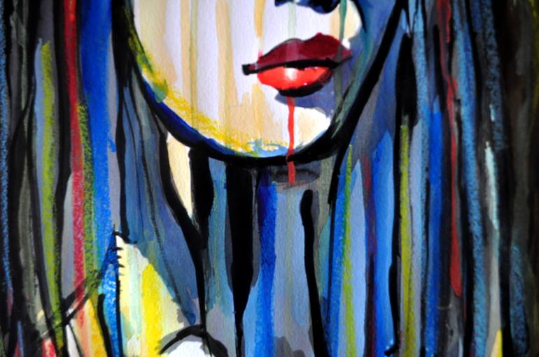 Original Expressionism Pop Culture/Celebrity Painting by Alex Solodov
