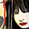 Watercolour painting inspired by Japanese modern culture - anime, cosplay, manga, and vintage Japanese woodblock prints. In expressionistic pop art style.
Materials: watercolours and inks on heavy weight water-colour fine art paper.