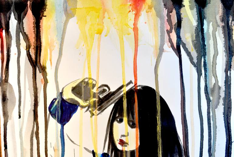 Original Expressionism Pop Culture/Celebrity Painting by Alex Solodov