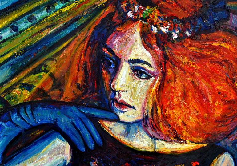Original Art Deco Fashion Painting by Alex Solodov