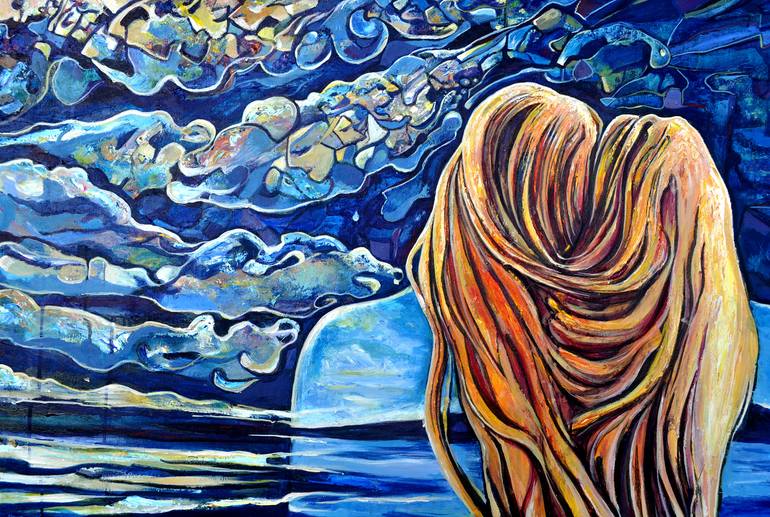 Original Expressionism Fantasy Painting by Alex Solodov