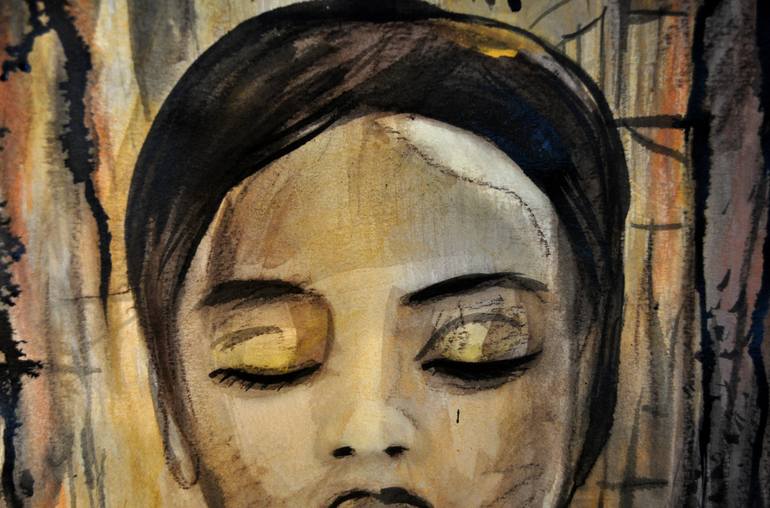 Original Expressionism People Painting by Alex Solodov