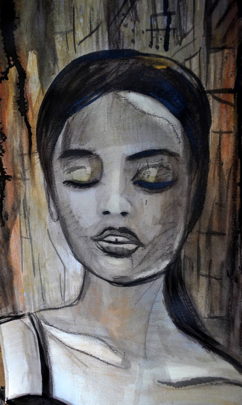 Original Expressionism People Painting by Alex Solodov