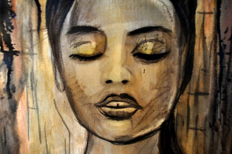 Original Expressionism People Painting by Alex Solodov